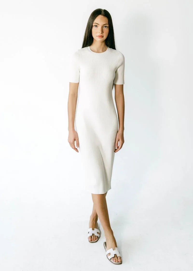 white spaghetti strap mini dress White Sheer Hem Tight Spaghetti Strap Mini Dress – IRHAZ main image 1