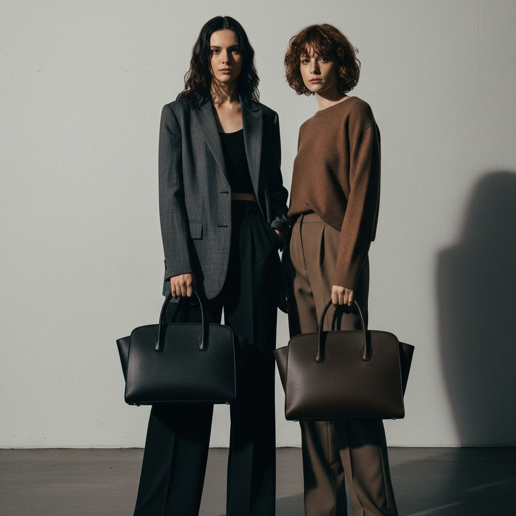 Two Models with Alexandra K. Vegan Handbags