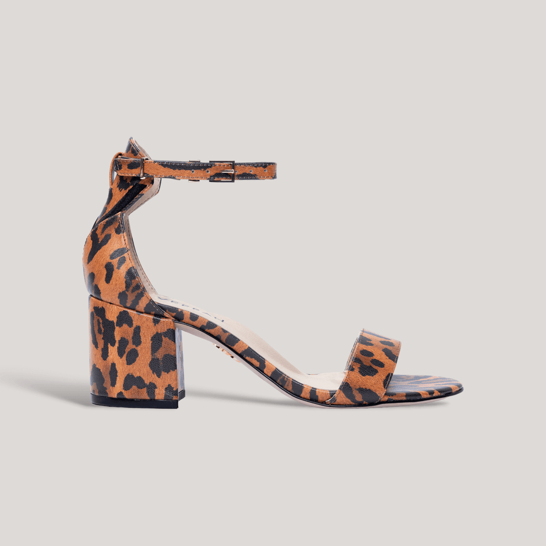DIAN | Leopard-Print - Block Heeled Sandals | Women's Shoes | VEERAH | ALLTRUEIST