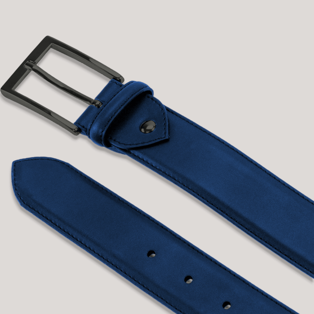 SOPHOS - Ultramarine Blue Vegan Belt - Graphite | Made To Order | Sustainable Belts | ALLTRUEIST