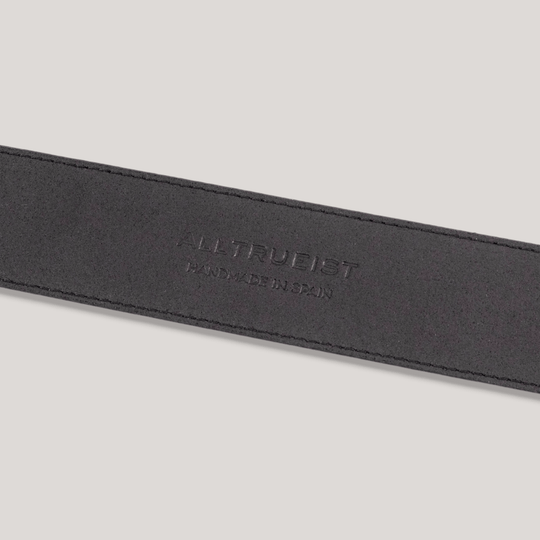 SOPHOS - Dark Brown Vegan Belt - Silver | Made To Order | Sustainable Belts | ALLTRUEIST