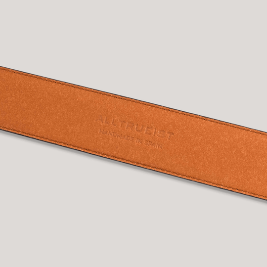 LUMEN - Tan Vegan Belt - Silver | Made To Order | Sustainable Belts | ALLTRUEIST