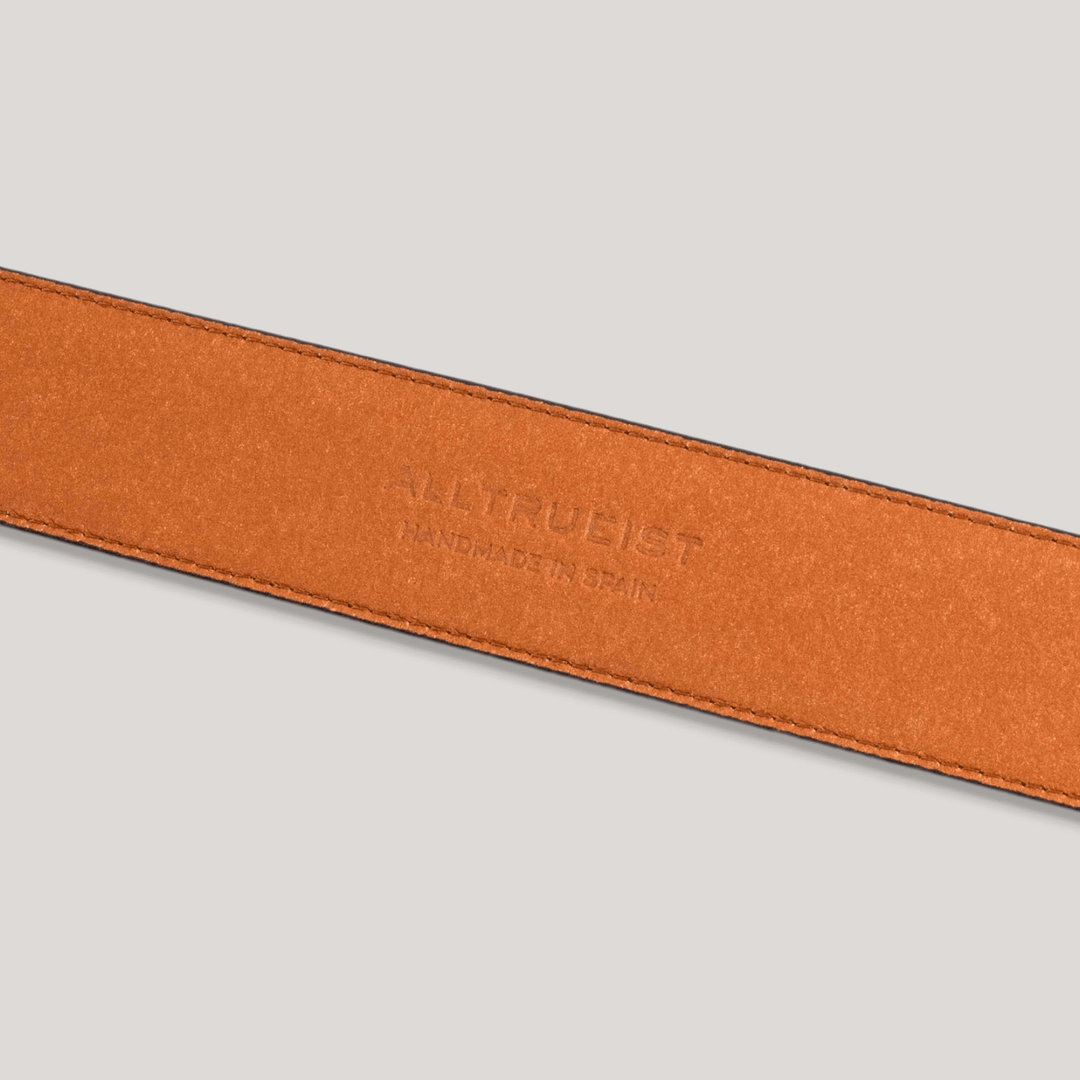 SOPHOS - Tan Vegan Belt - Graphite | Made To Order | Sustainable Belts | ALLTRUEIST