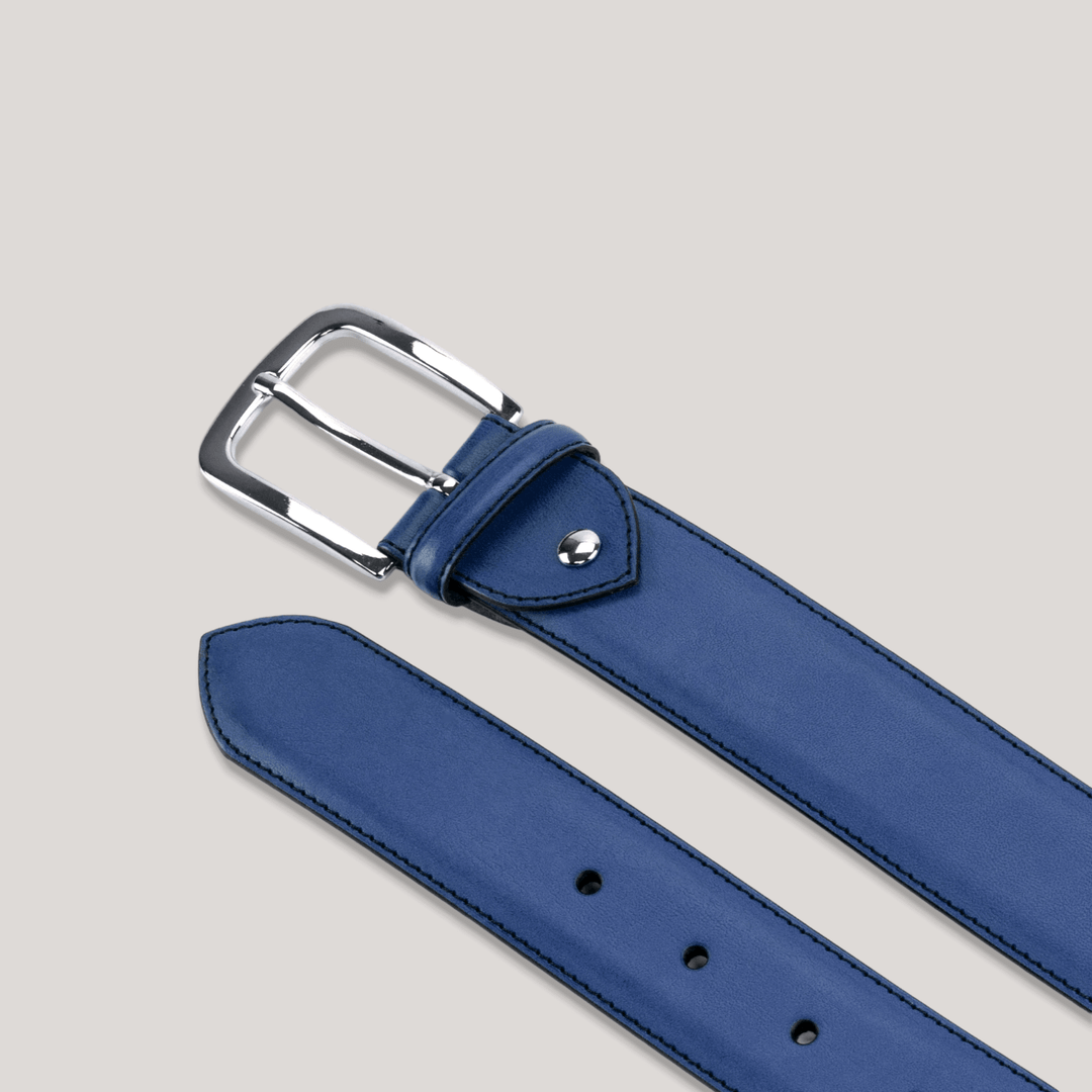 LUMEN - Ultramarine Blue Vegan Belt - Silver | Made To Order | Sustainable Belts | ALLTRUEIST