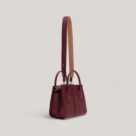 1.6.1 Mini - Shoulder Bag - Burgundy Corn Leather | Vegan Handbags | By Alexandra K.. Available at ALLTRUEIST
