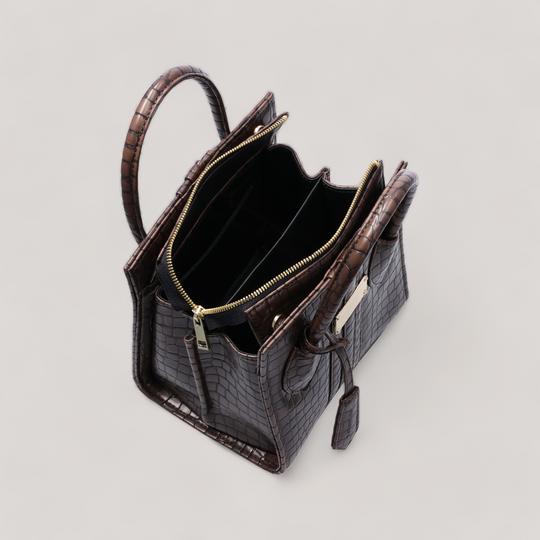 1.6.1 Mini - Shoulder Bag - Mokka Croco | Vegan Handbags | By Alexandra K.. Available at ALLTRUEIST