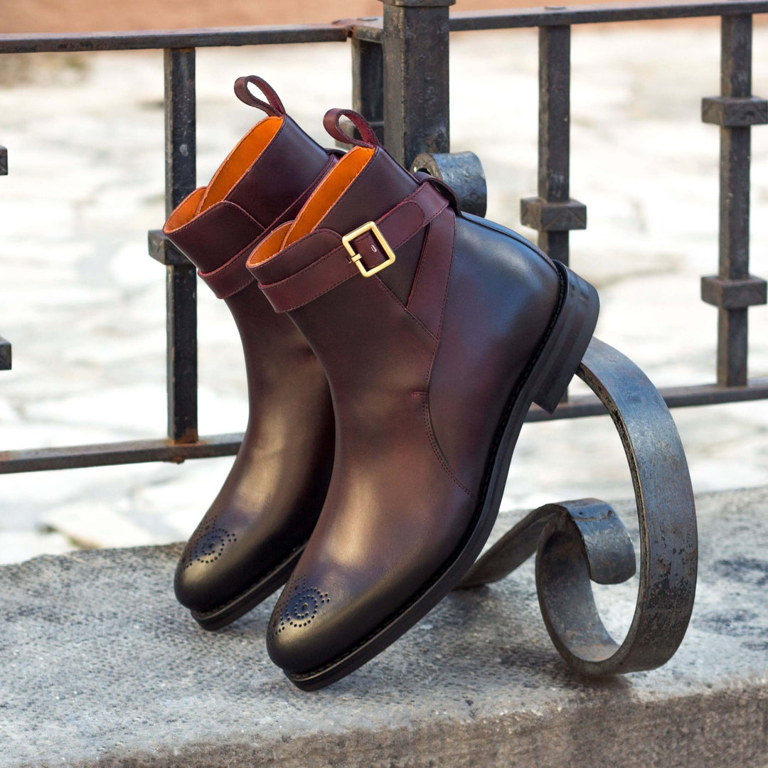 Jodhpur Boots - Burgundy - Burnished Leather | Goodyear Welt