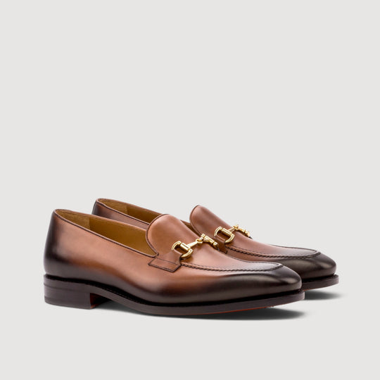 Horsebit Loafers - Brown - Hand-Painted Leather | Goodyear Welt