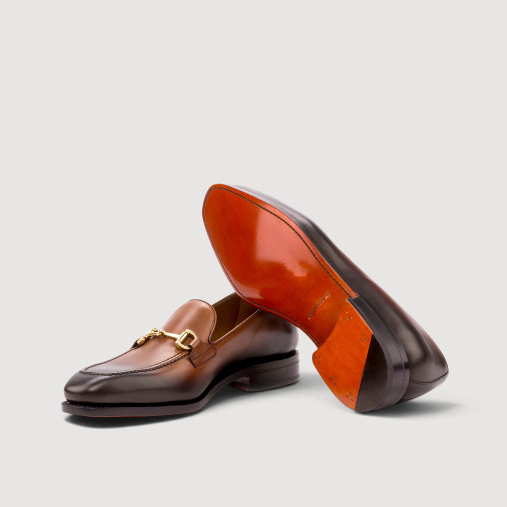Horsebit Loafers - Brown - Hand-Painted Leather | Goodyear Welt