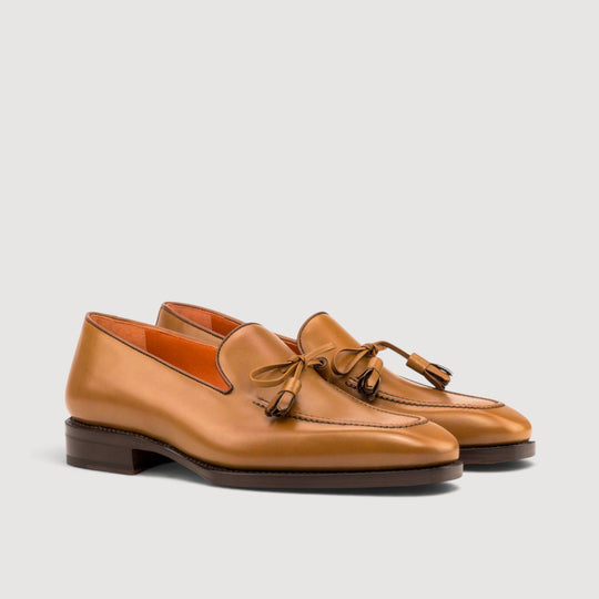 Tassel Loafers - Cognac - Box Calf - Beveled Sole | Goodyear Welt