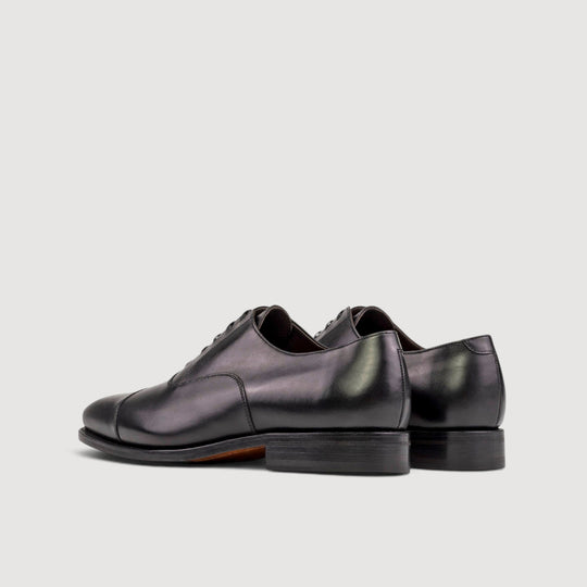 Plain-Toe Oxford Shoes - Black - Box Calf | Goodyear Welt