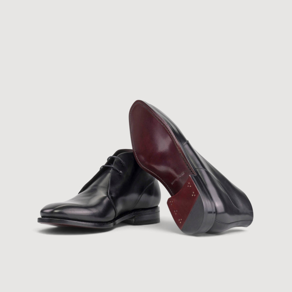 Chukka Boots - Black - Box Calf | Goodyear Welt