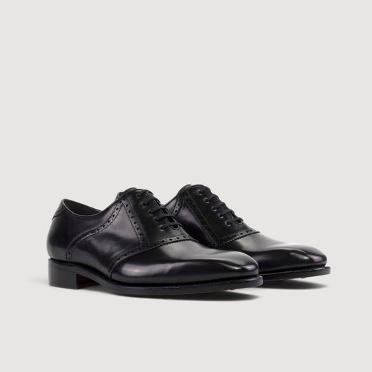 Saddle Shoes - Black - Box Calf | Goodyear Welt