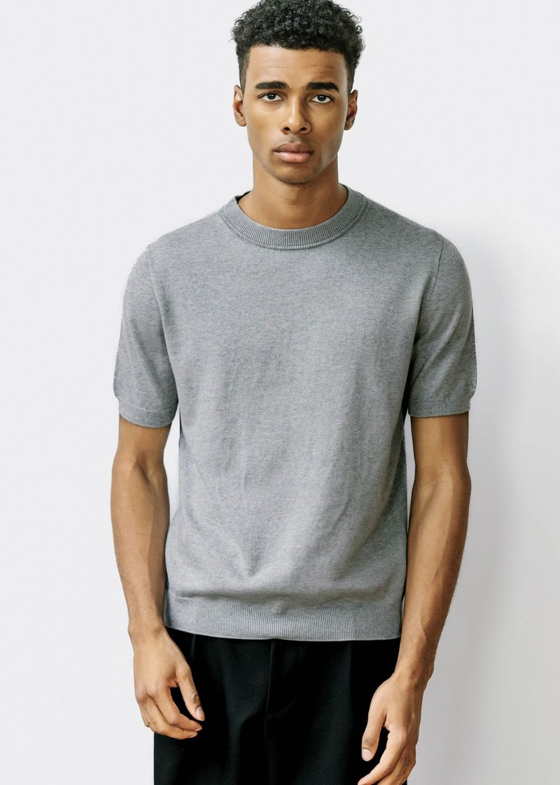 TUL | Jersey de algodón egipcio con cuello redondo y manga corta