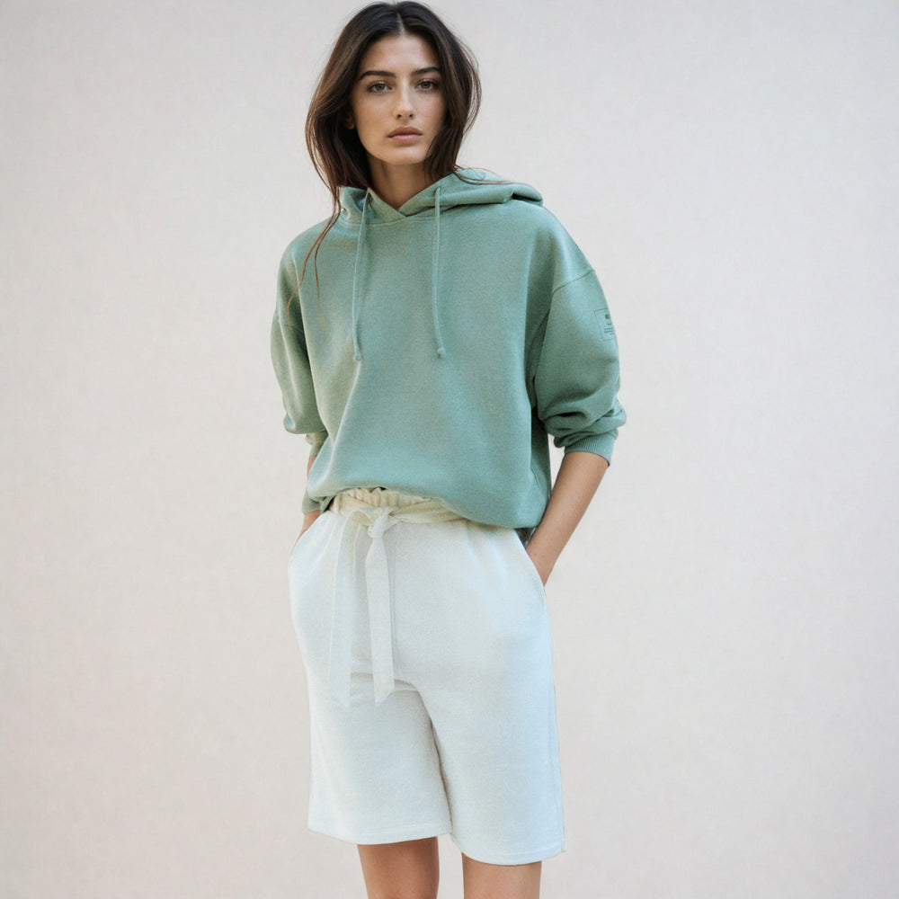 Equality - Belted French Terry Shorts - Air | Women's | Women's Clothing | Ecoalf | ALLTRUEIST