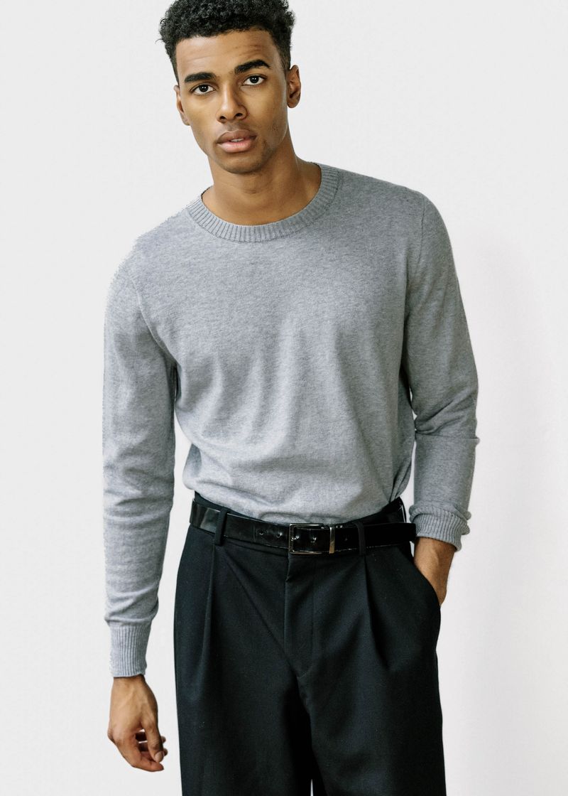 CAL | Egyptian Cotton Long Sleeve Crewneck Sweater