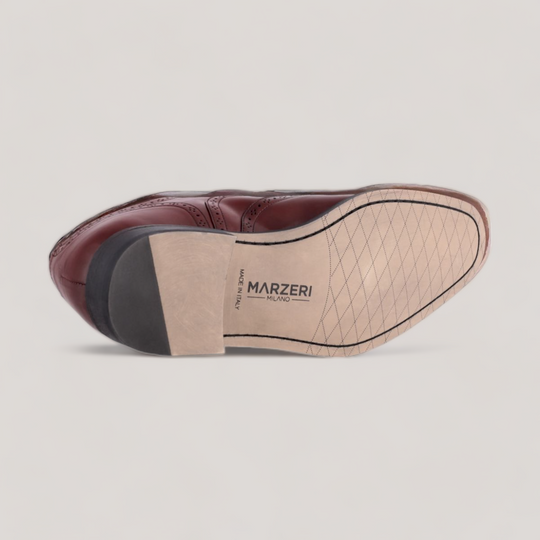 Firenze | Maroon Wingtip Brogue Shoes