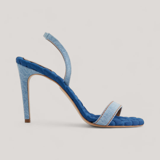 VIVIEN | Blue Denim - Slingback Sandals