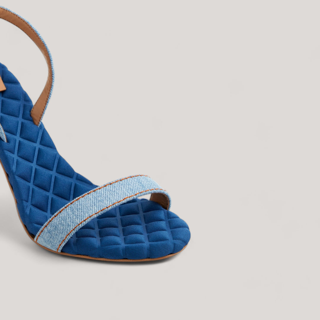 VIVIEN | Blue Denim - Slingback Sandals