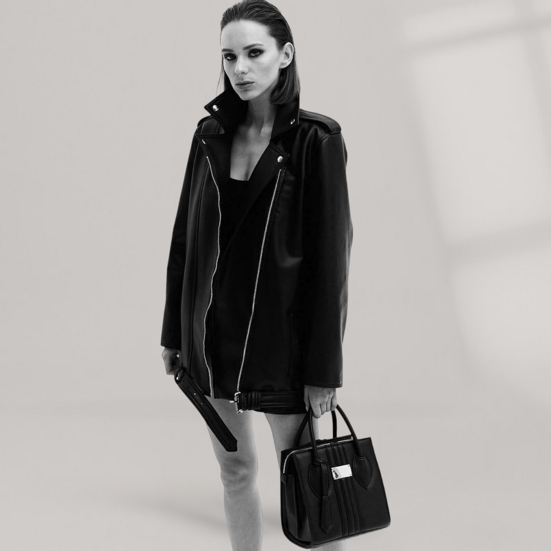 1.6.1 Mini - Shoulder Bag - Black Ink Corn Leather | Vegan Handbags | By Alexandra K.. Available at ALLTRUEIST
