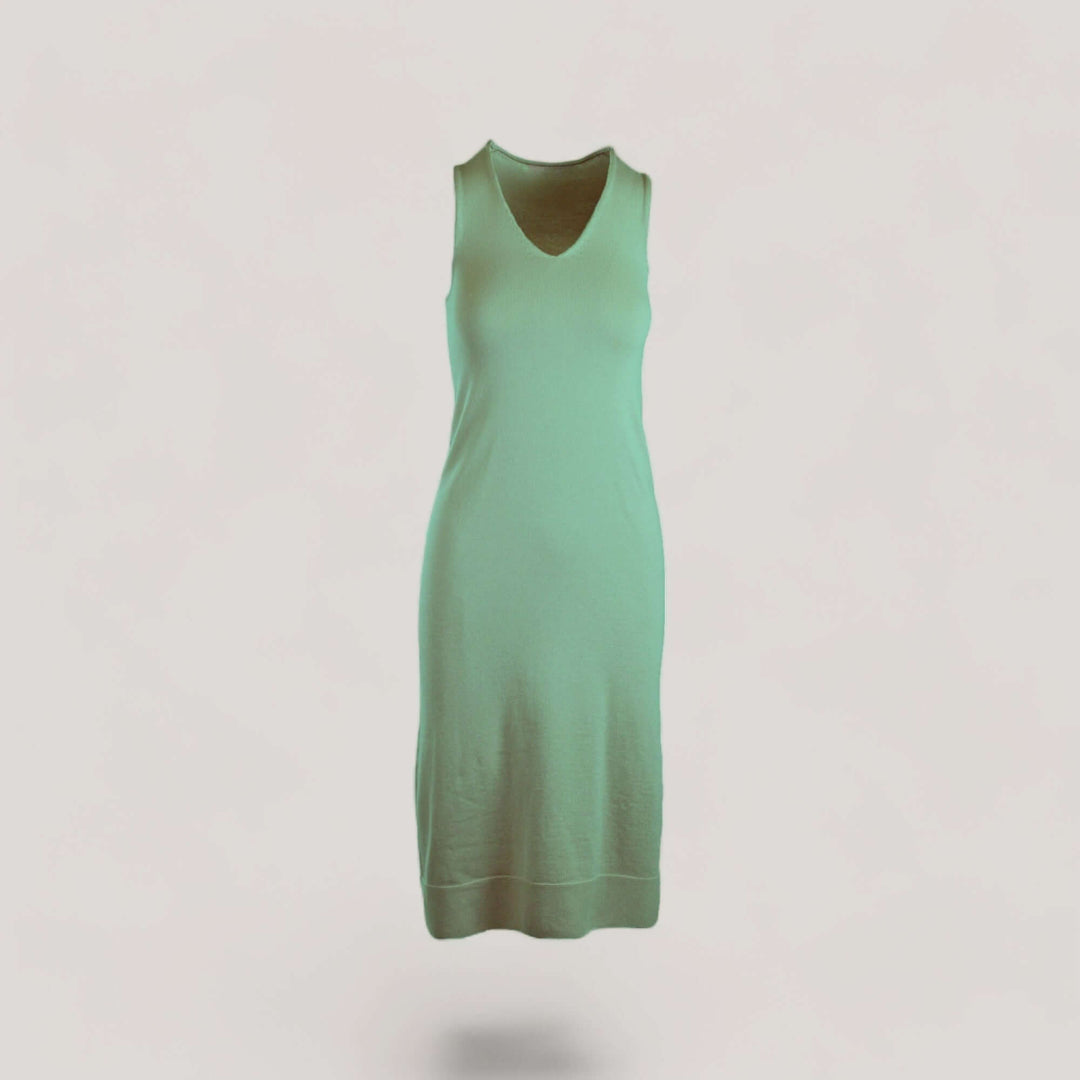 BROOKE | Egyptian Cotton Sleeveless Dress | COLOR: ATLANTIDE |3D Knitted by ALLTRUEIST