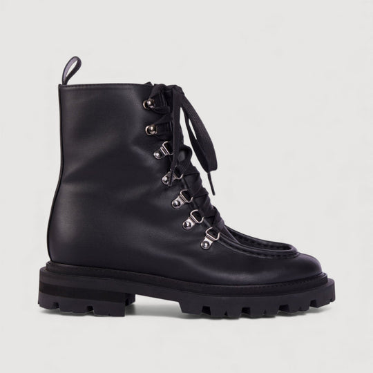 AMALIA | Black - Lace-up Boots
