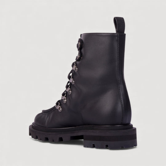 AMALIA | Black - Lace-up Boots