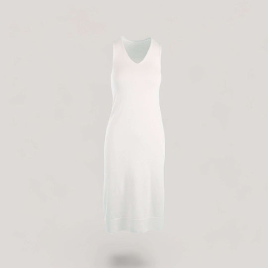 BROOKE | Egyptian Cotton Sleeveless Dress | COLOR: SOLE, PELLE, CORALLO, FIUME, MARINE, MICIO, INVERNO, NERO, CREMA, CACCIA, TUORLO, ATLANTIDE |3D Knitted by ALLTRUEIST