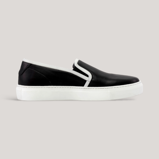 LUCE | Slip-On Sneakers - Black & White | Women's | Vegan Women's Shoes | allTRUEist