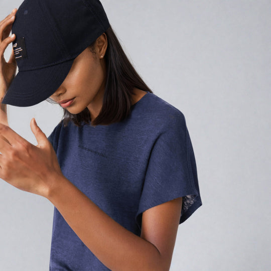 Ani - Linen T-Shirt - Blue Indigo | Women's | Women's Clothing | Ecoalf | ALLTRUEIST