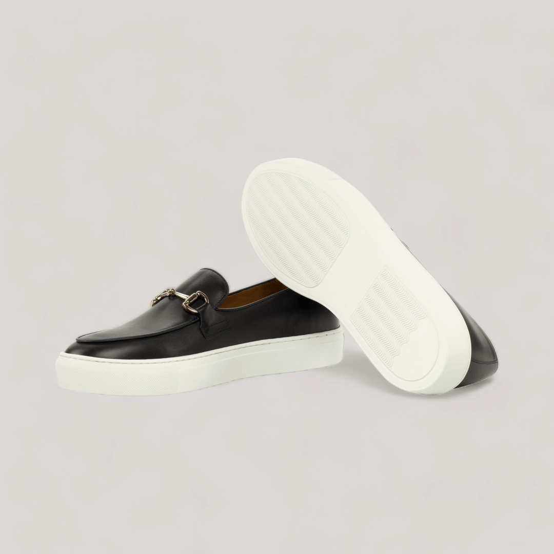 ICARUS | Loafer Sneakers - Metal-Bit - Black & Silver | Men's | Men's Shoes | MADE-TO-MEASURE by ALLTRUEIST | allTRUEist