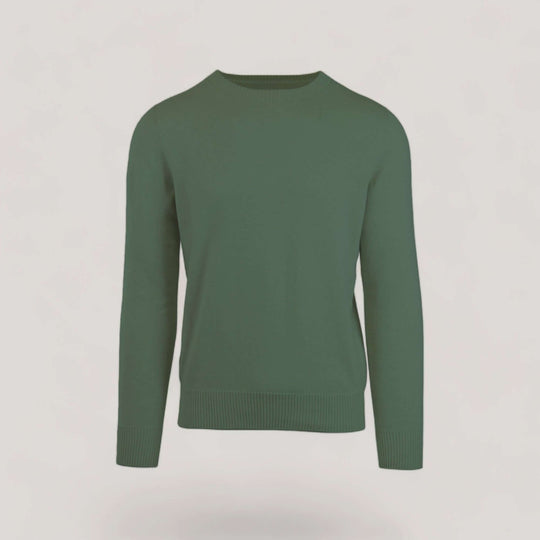 CAL | Egyptian Cotton Long Sleeve Crewneck Sweater | COLOR: ATLANTIDE |3D Knitted by ALLTRUEIST