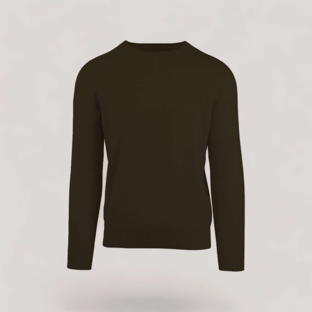 CAL | Egyptian Cotton Long Sleeve Crewneck Sweater | COLOR: CACCIA |3D Knitted by ALLTRUEIST