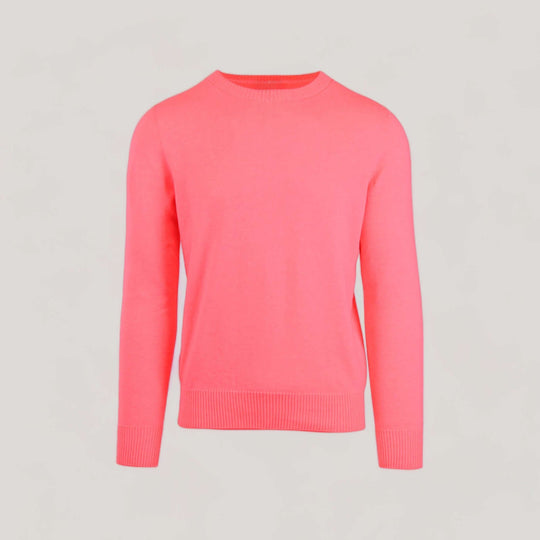 CAL | Egyptian Cotton Long Sleeve Crewneck Sweater | COLOR: CORALLO |3D Knitted by ALLTRUEIST