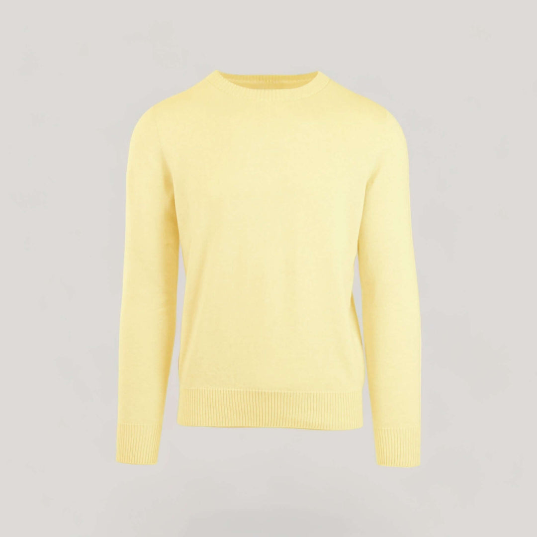 CAL | Egyptian Cotton Long Sleeve Crewneck Sweater | COLOR: CREMA |3D Knitted by ALLTRUEIST