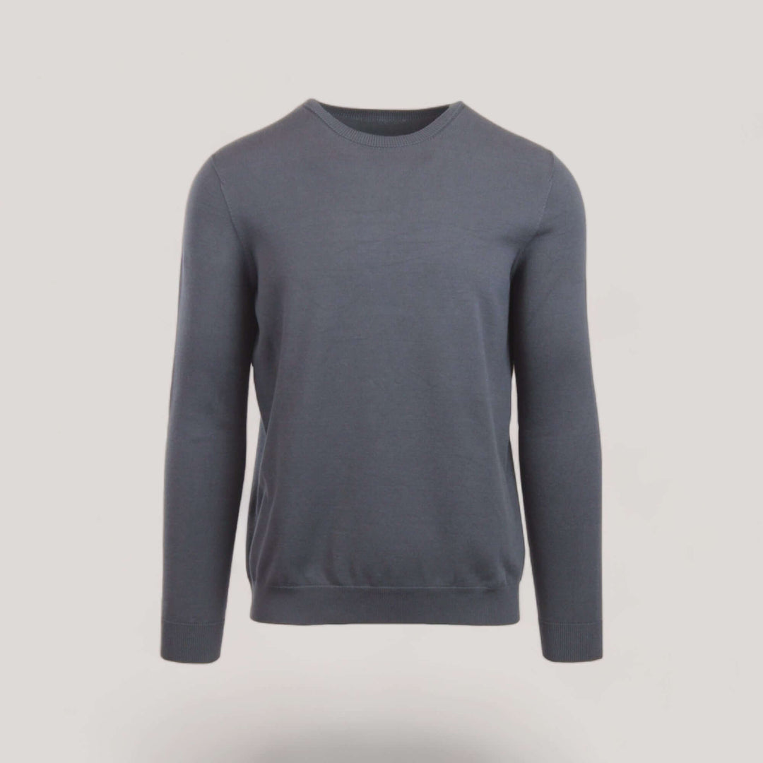 CALEB | Long Sleeve Crew-Neck Sweater | COLOR: CHARCOAL |3D Knitted by ALLTRUEIST