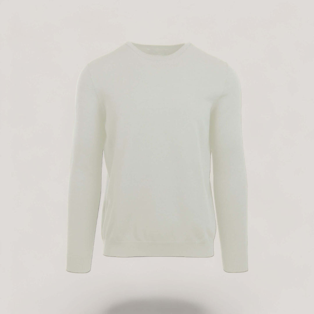 CALEB | Long Sleeve Crew-Neck Sweater | COLOR: IVORY |3D Knitted by ALLTRUEIST