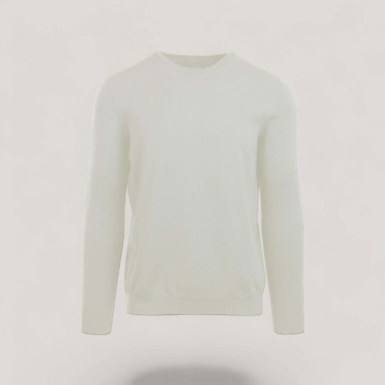 CALEB | Long Sleeve Crew-Neck Sweater | COLOR: IVORY |3D Knitted by ALLTRUEIST