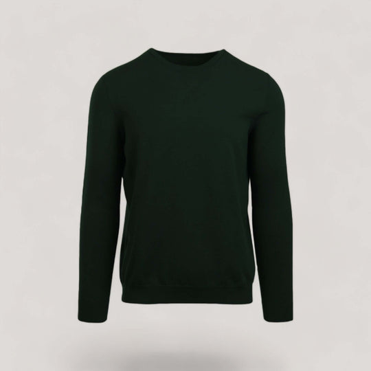 CALEB | Long Sleeve Crew-Neck Sweater | COLOR: LODEN |3D Knitted by ALLTRUEIST