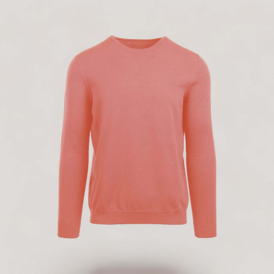 CALEB | Long Sleeve Crew-Neck Sweater | COLOR: PEACH |3D Knitted by ALLTRUEIST