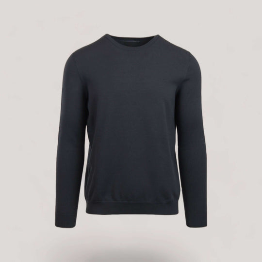 CALEB | Long Sleeve Crew-Neck Sweater | COLOR: SLATE GREY |3D Knitted by ALLTRUEIST