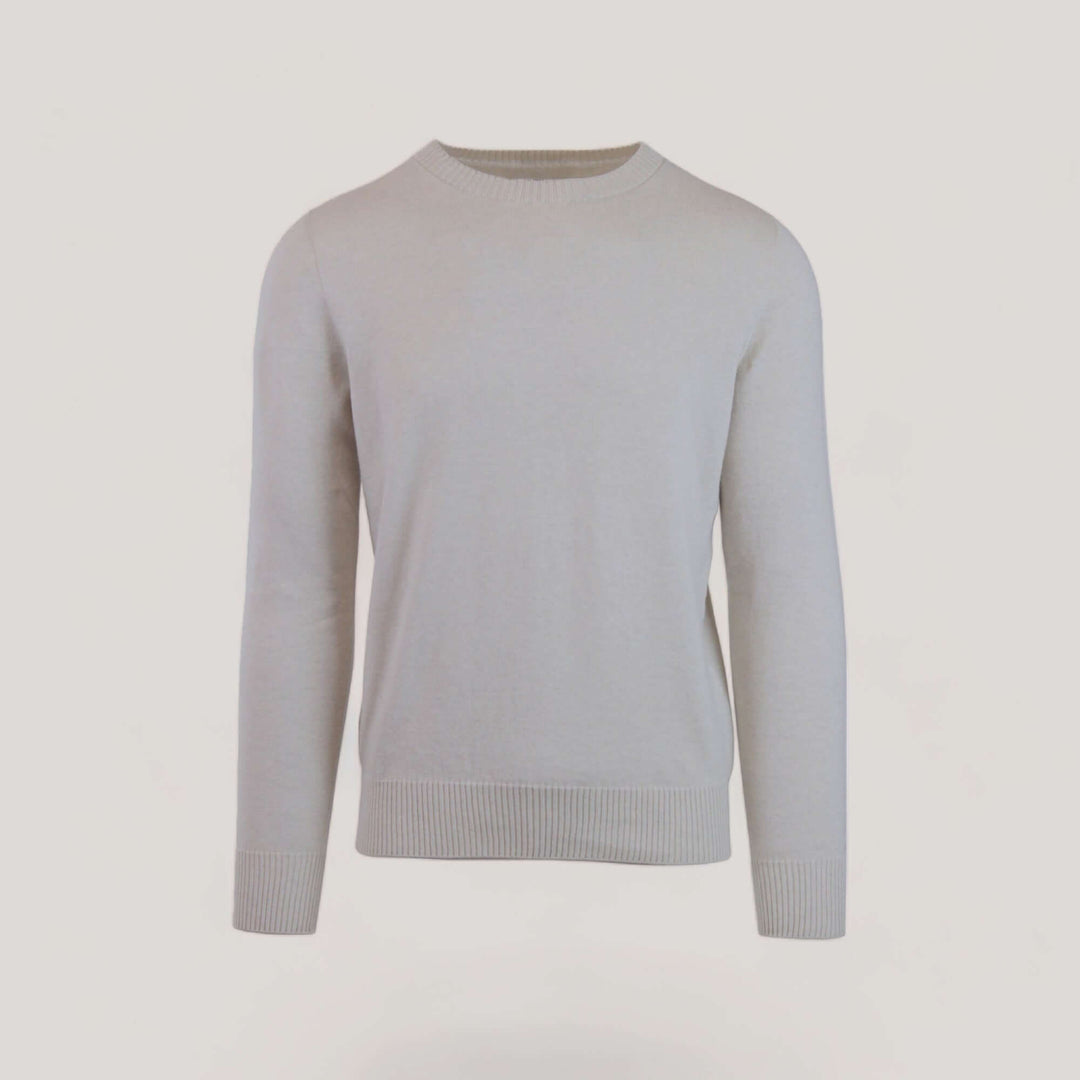 CAL | Egyptian Cotton Long Sleeve Crewneck Sweater | COLOR: MICIO |3D Knitted by ALLTRUEIST