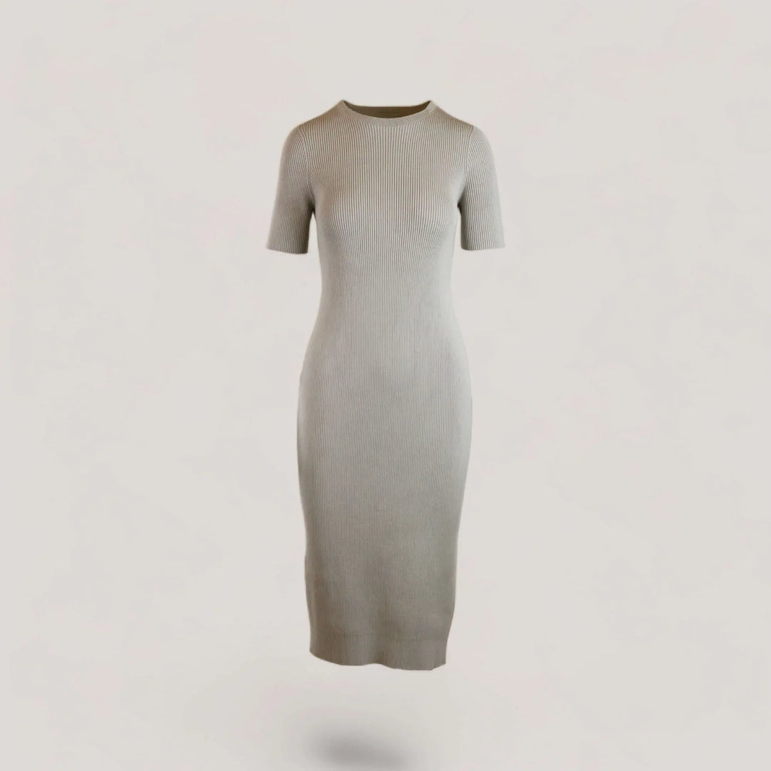 short sleeve rib dress Short Sleeve Rib Tee Dress Pale Mint / S