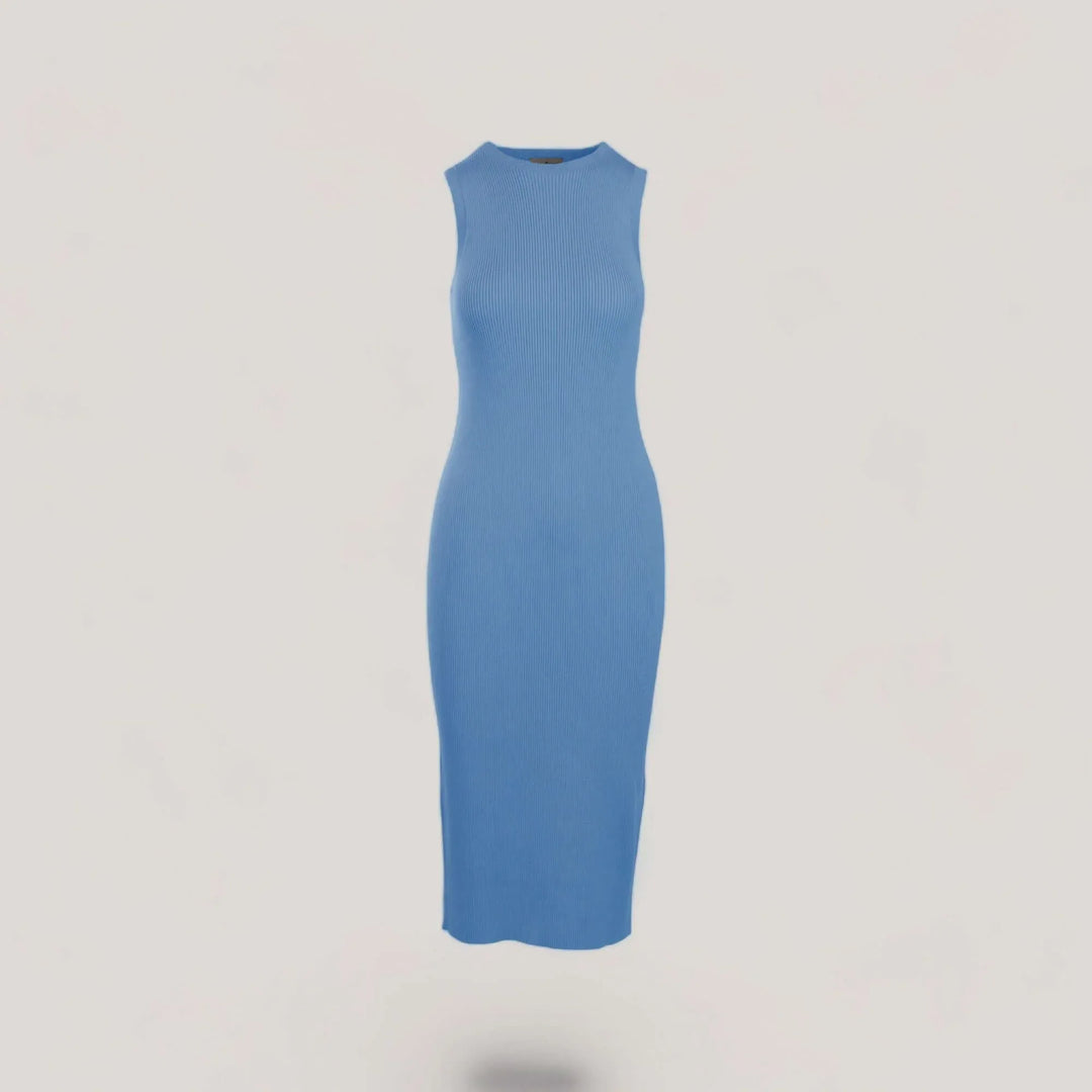 celine knit dress CELINE CRYSTAL-TRIMMED KNIT MIDI DRESS - BLACK