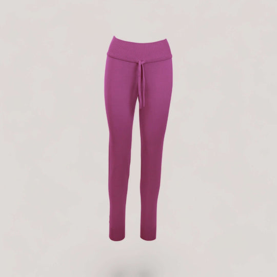 CHARLOTTE | High-Waisted Drawstring Sweatpants | COLOR: MAGENTA |3D Knitted by ALLTRUEIST