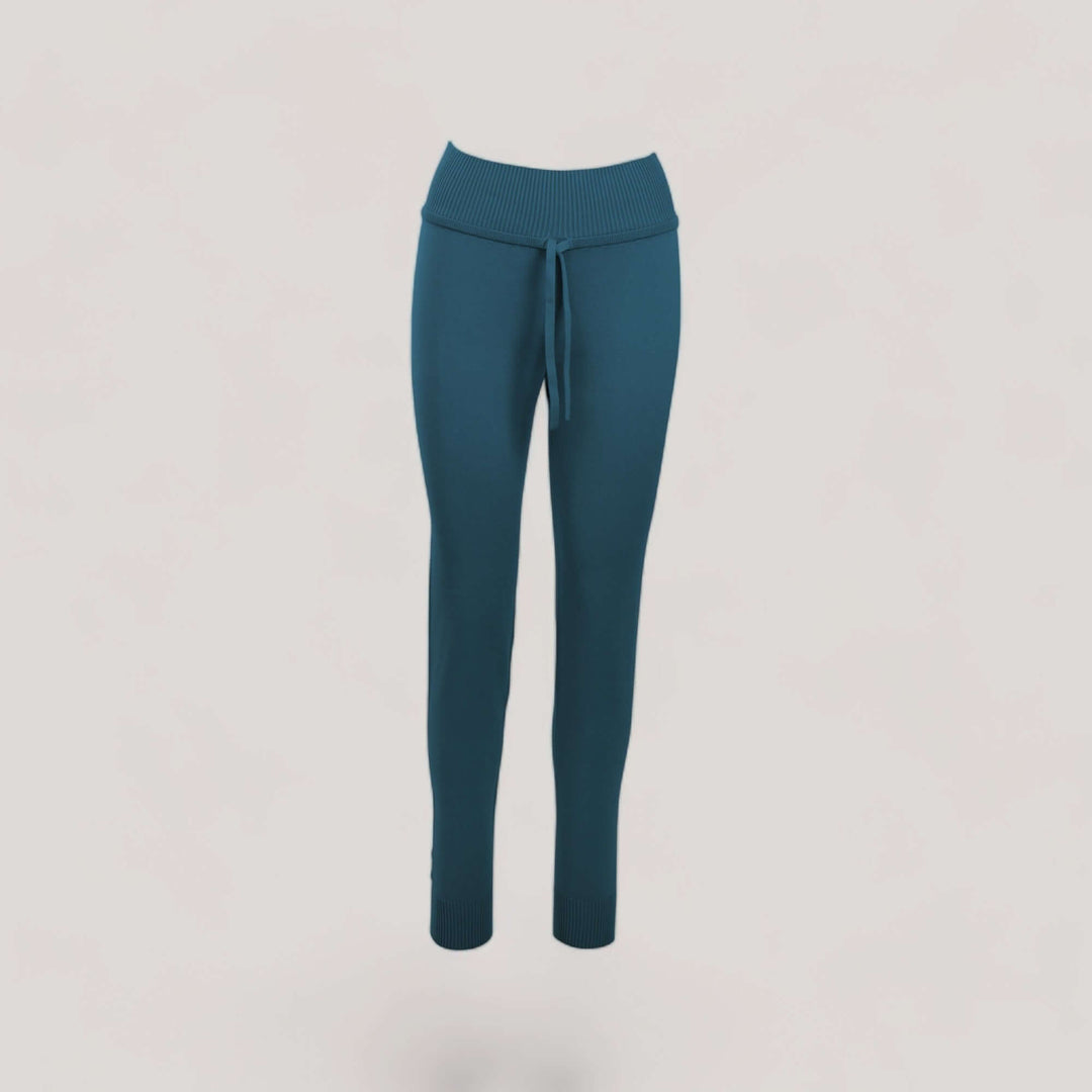 CHARLOTTE | High-Waisted Drawstring Sweatpants | COLOR: PEACOCK |3D Knitted by ALLTRUEIST