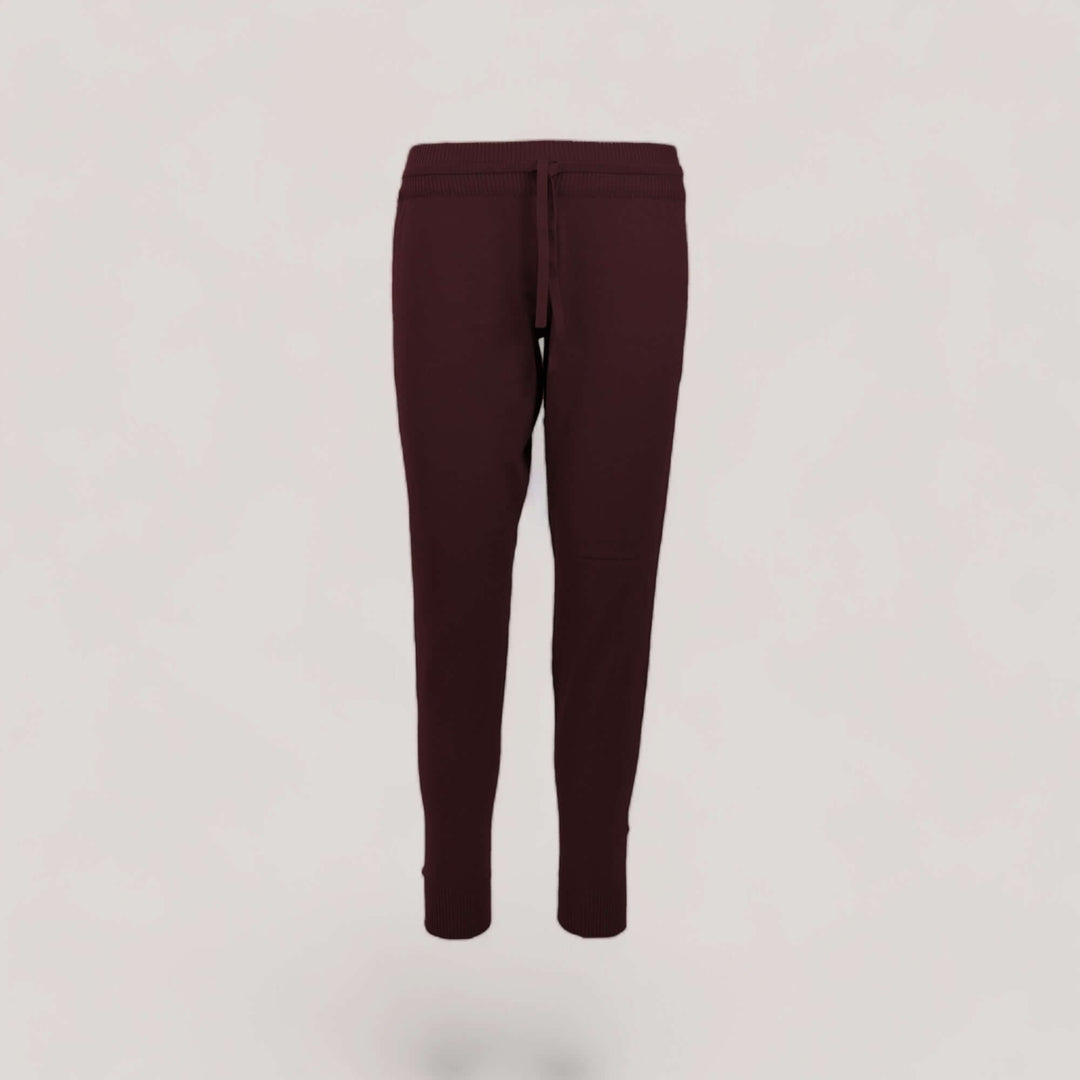 CHELSEA | Lounge Drawstring Joggers | COLOR: BORDEAUX |3D Knitted by ALLTRUEIST