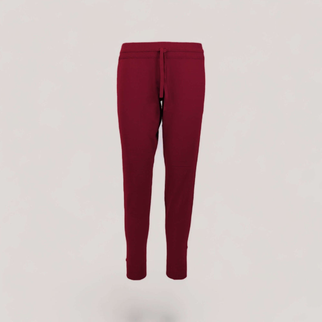 CHELSEA | Lounge Drawstring Joggers | COLOR: CRIMSON |3D Knitted by ALLTRUEIST
