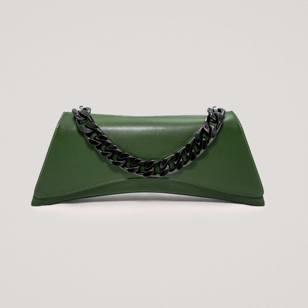 Shop LC Hong Kong Closeout Green Leather Crossbody Bag