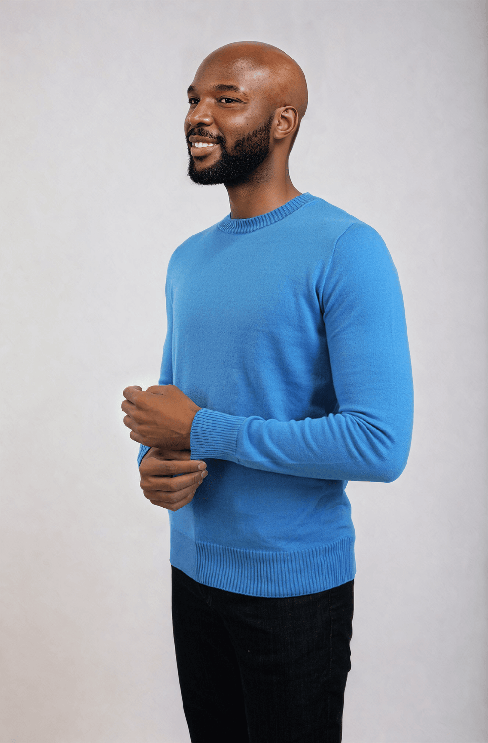 CAL | Egyptian Cotton Long Sleeve Crewneck Sweater | COLOR: FIUME |3D Knitted by ALLTRUEIST